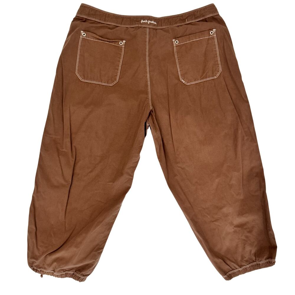 Fresh Produce Capri Pants Brown Cotton Women’s XL Coastal Casual Resort Natural - Picture 2 of 16